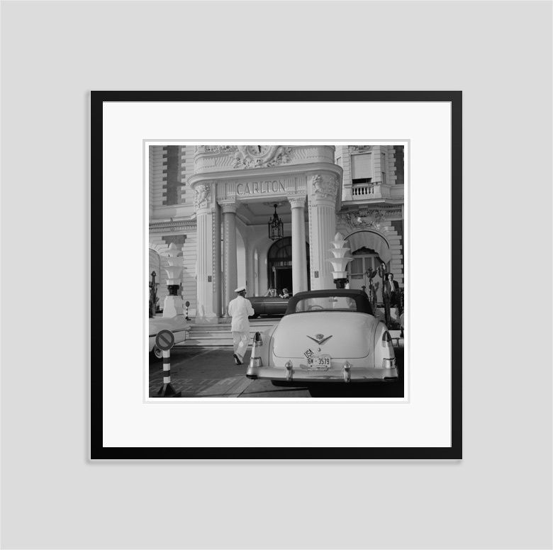 Slim Aarons 'The Carlton Hotel' Circa 1955 Silver Gelatin Print Framed In Black