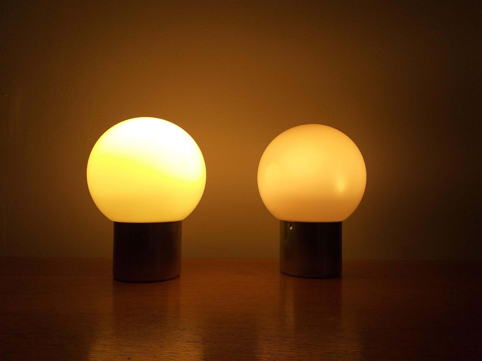 Pair Of Midcentury Table Lamps Kamenicky Senov, 1970s. photo vintage
