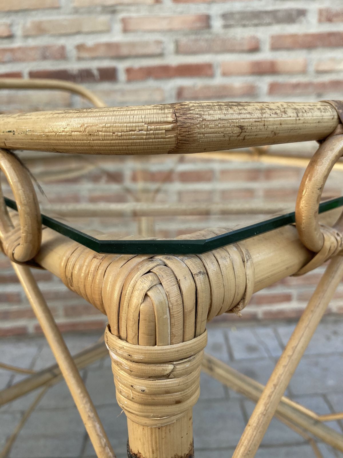 photo furniture Mid Century Modern Bamboo Tea Cart, Serving Trolley Garden Furniture