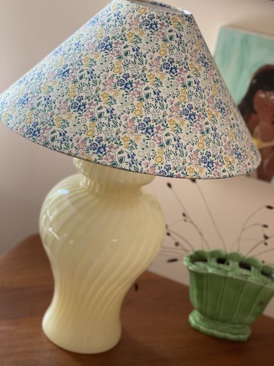Large Murano Glass Yellow Swirl Table Lamp 1960s photo 1253.0