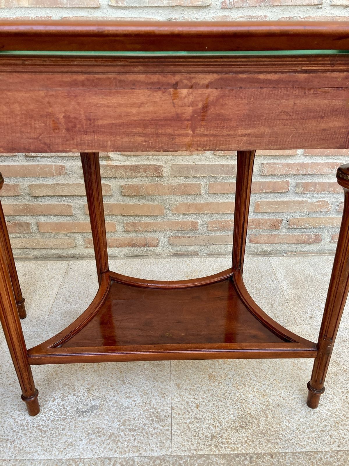 photo vintage Pair Of Empire Style Mahogany Wood Nightstands, 1930s