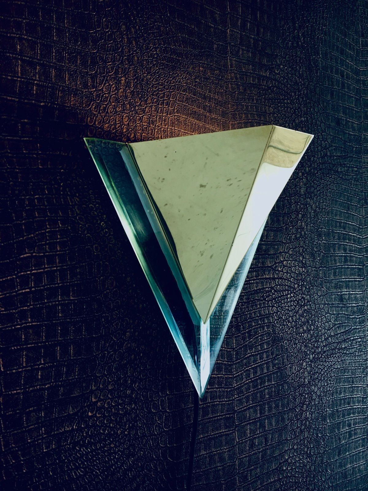 photo vintage Postmodern Design Triangular Wall Lamp By Landia, Germany 1990s