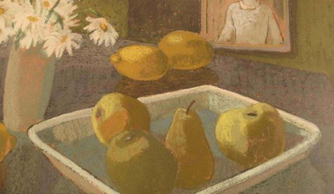 Bengt Carlberg, Sweden, Pastel On Paper, Modernist Still Life photo Art