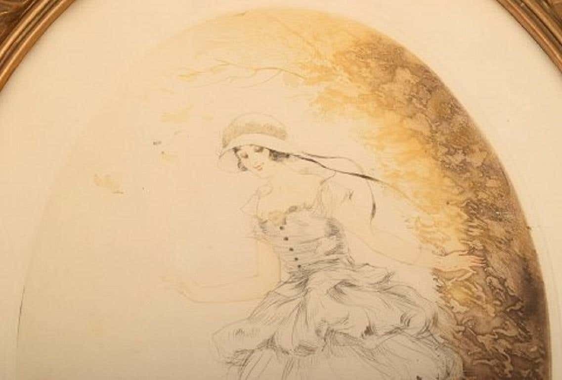 Jean Hardy 'B 1880', France, Lithography On Paper, Young Woman, 1930s photo for sale