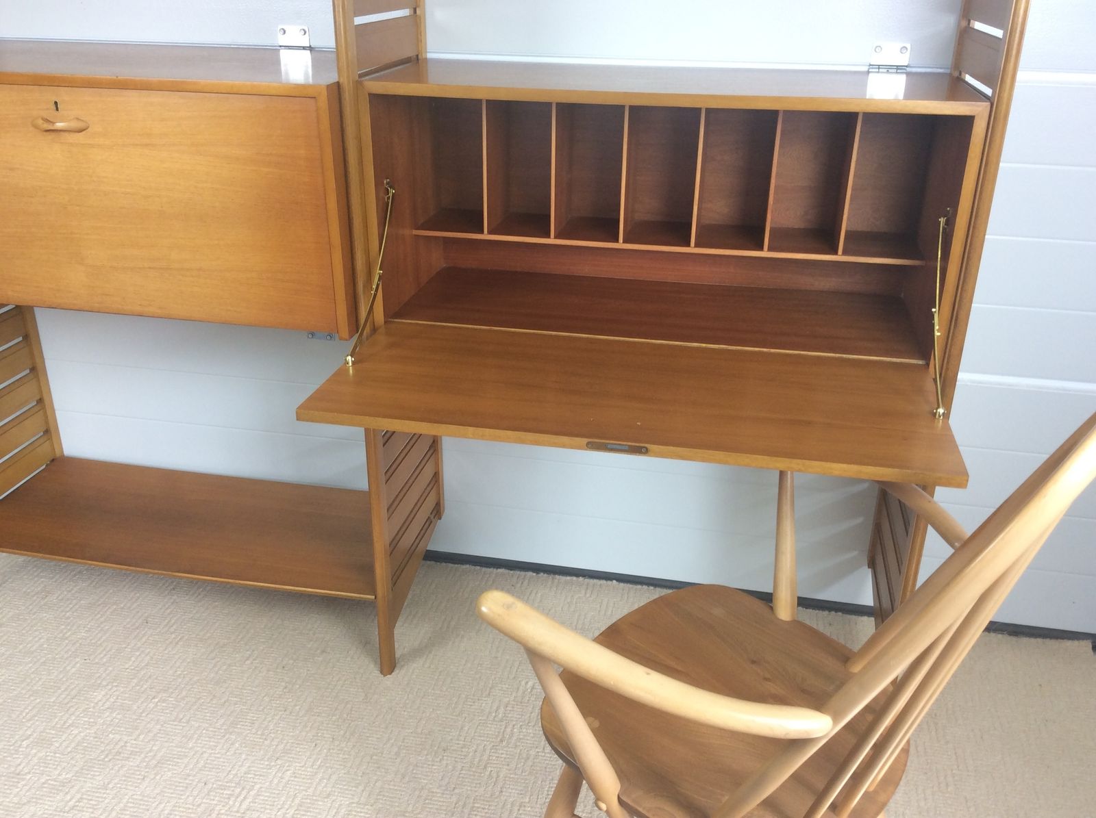Mid Century Ladderax 2 Bay Modular Lounge Unit By Staples photo Furniture
