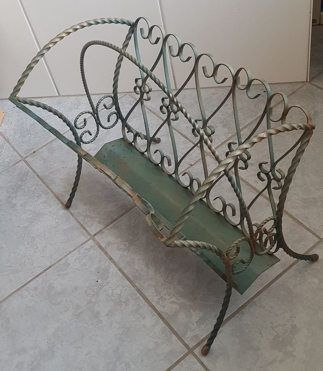 Mid Century French Magazine Rack By Chaty Vallauris, 1950s