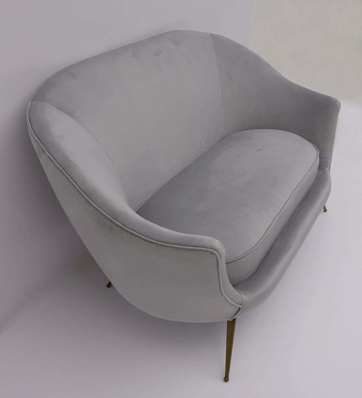 Federico Munari Mid Century Modern Italian Curved Sofa And Two Armchairs, 1950s photo 10595.0