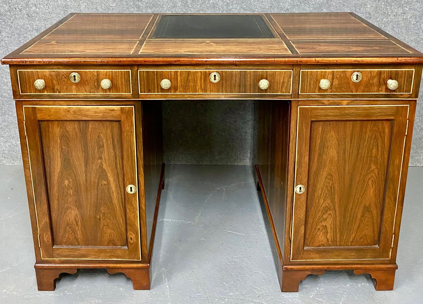Small Regency Partners Desk, 1800s photo Furniture