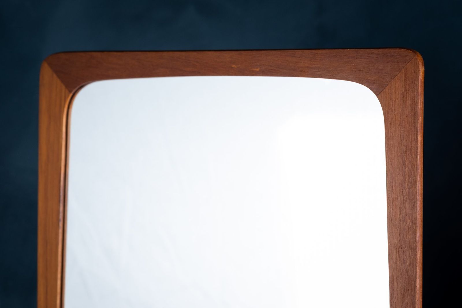 Danish Mirror With Teak Frame And Shelf, 1960s photo for sale