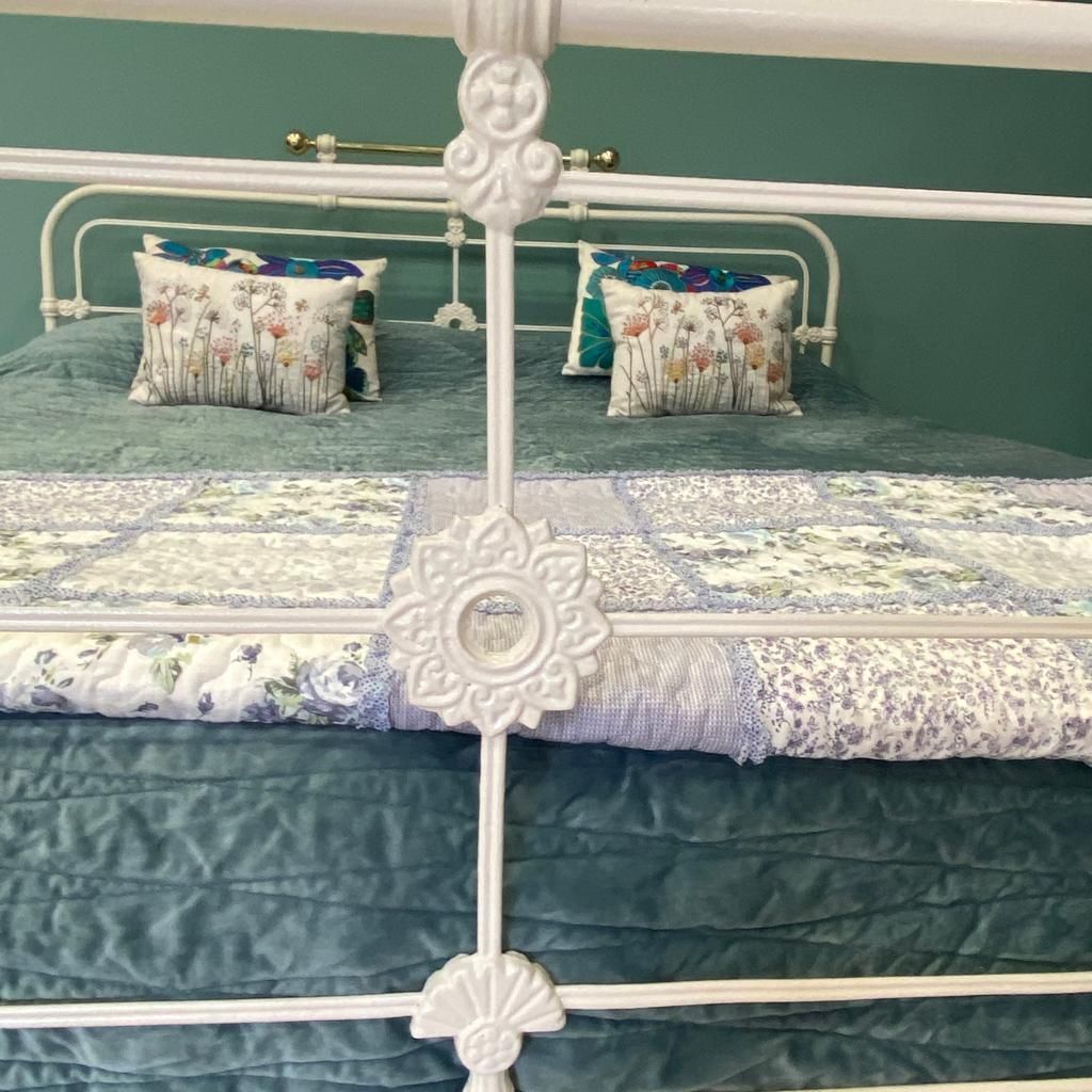 Superking Antique Iron Irish Cottage Bed photo for sale