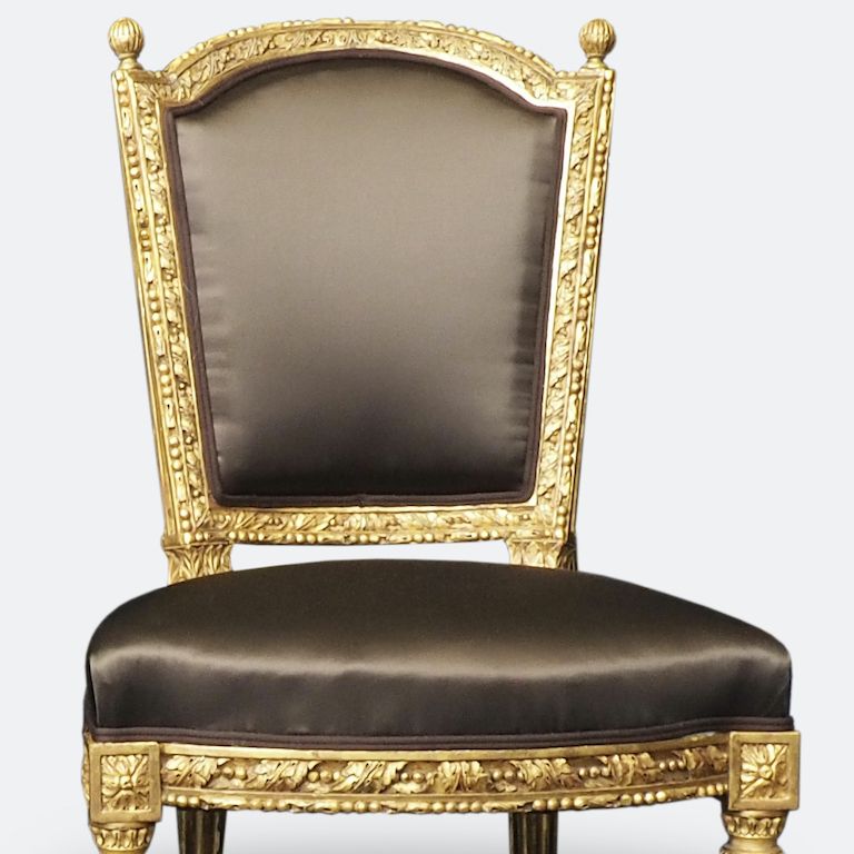 An Important Set Of Four 18th Century Louis XVI Giltwood Chairs With Stamp photo 84000.0