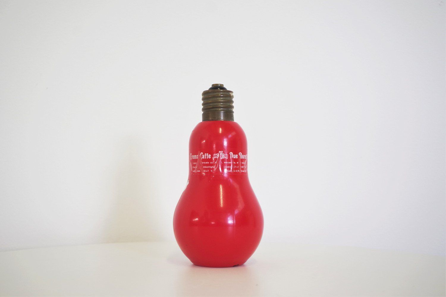 Light Bulb Shaped Bottle By Due Moretti Cremacaffè, 1970s