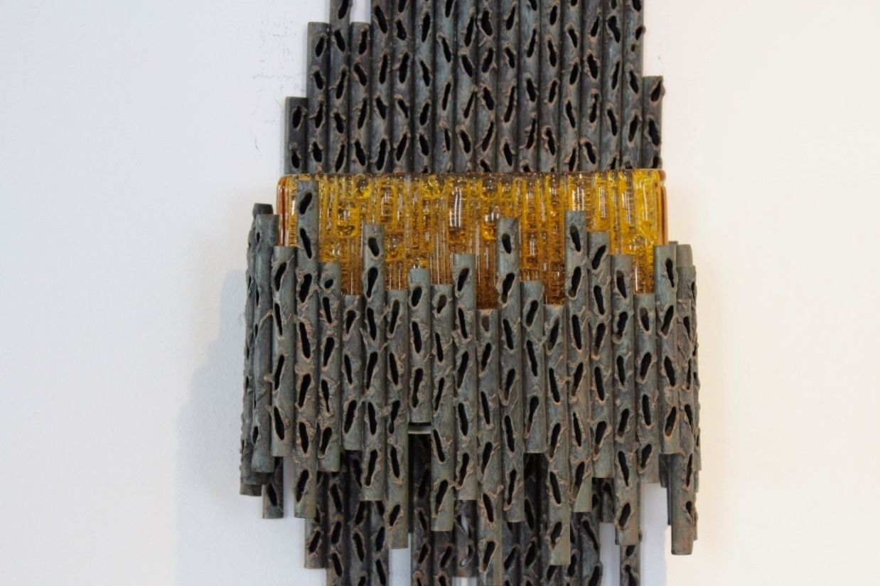 Brutalist Sculptural Wall Lamp By Marcello Fantoni photo buy