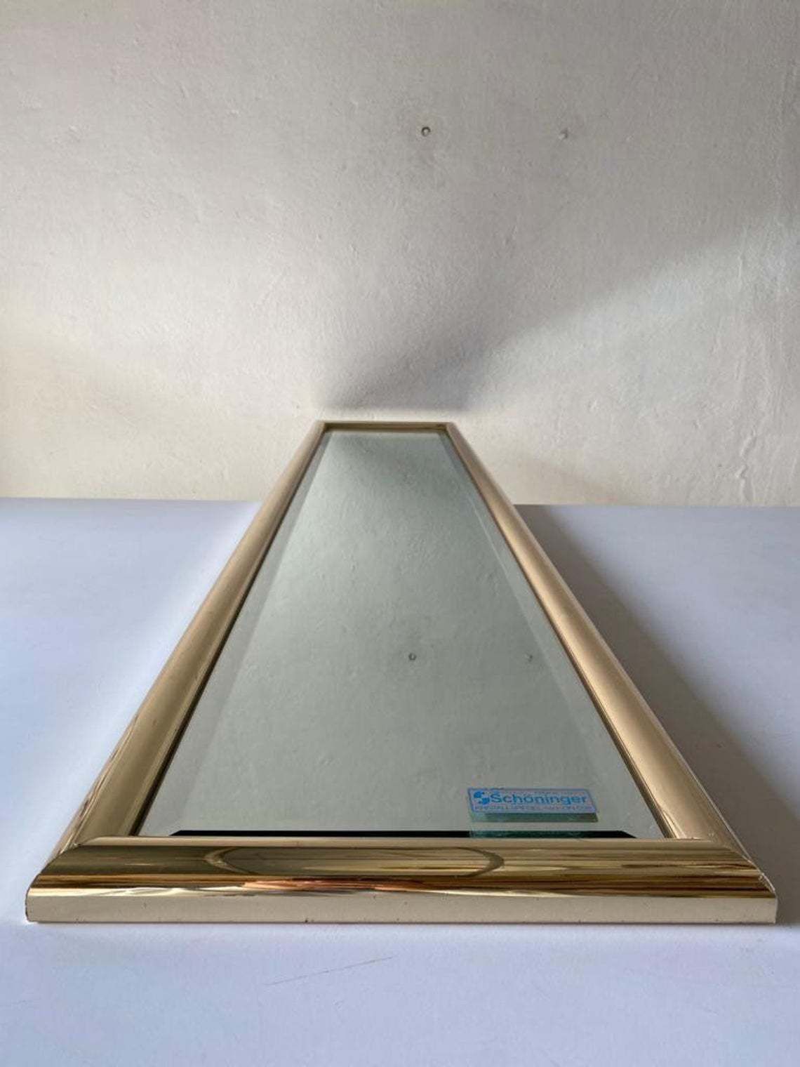 Gold Metal Frame Rectangle Tall Dressing Mirror By Schöninger
