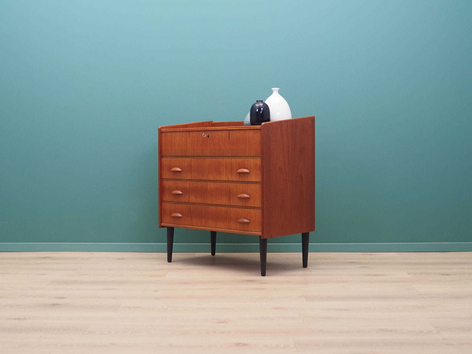 Teak Dressing Table, Scandinavian Design, 1960s, Manufactured By Sw Finland photo for sale