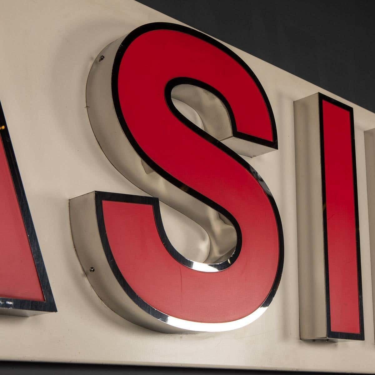 Illuminating Casino Advertising Sign, Circa 1970 photo vinterior