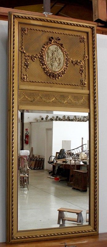 Trumeau Mirror, Louis XVI Taste, 1900 photo furniture