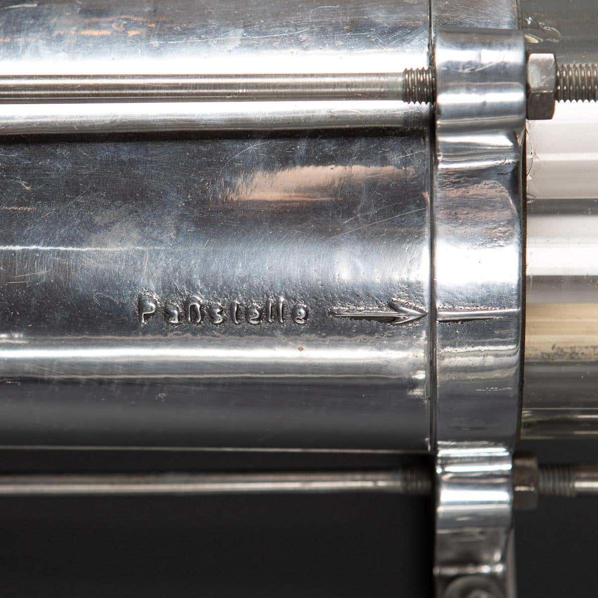photo for sale 20th Century Polished Aluminium & Steel Industrial Strip Lights