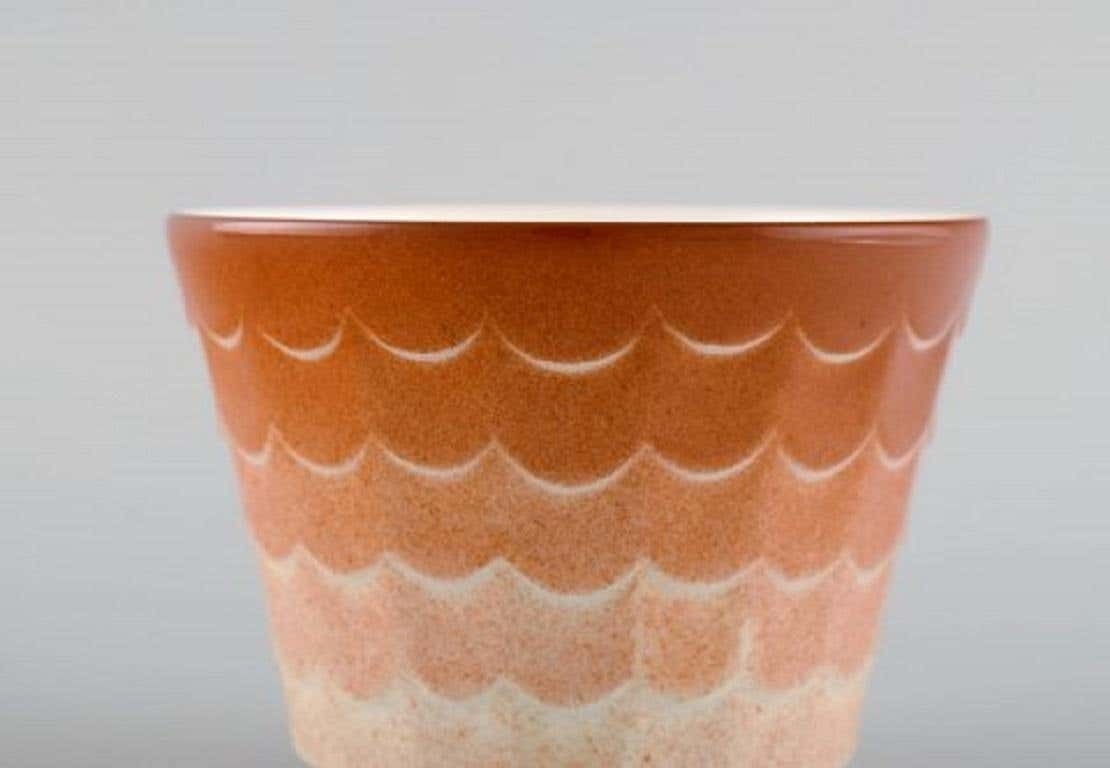 Wilhelm Kåge For Gustavsberg, Six Flower Pot Covers In Porcelain, 1960s photo Home Decor