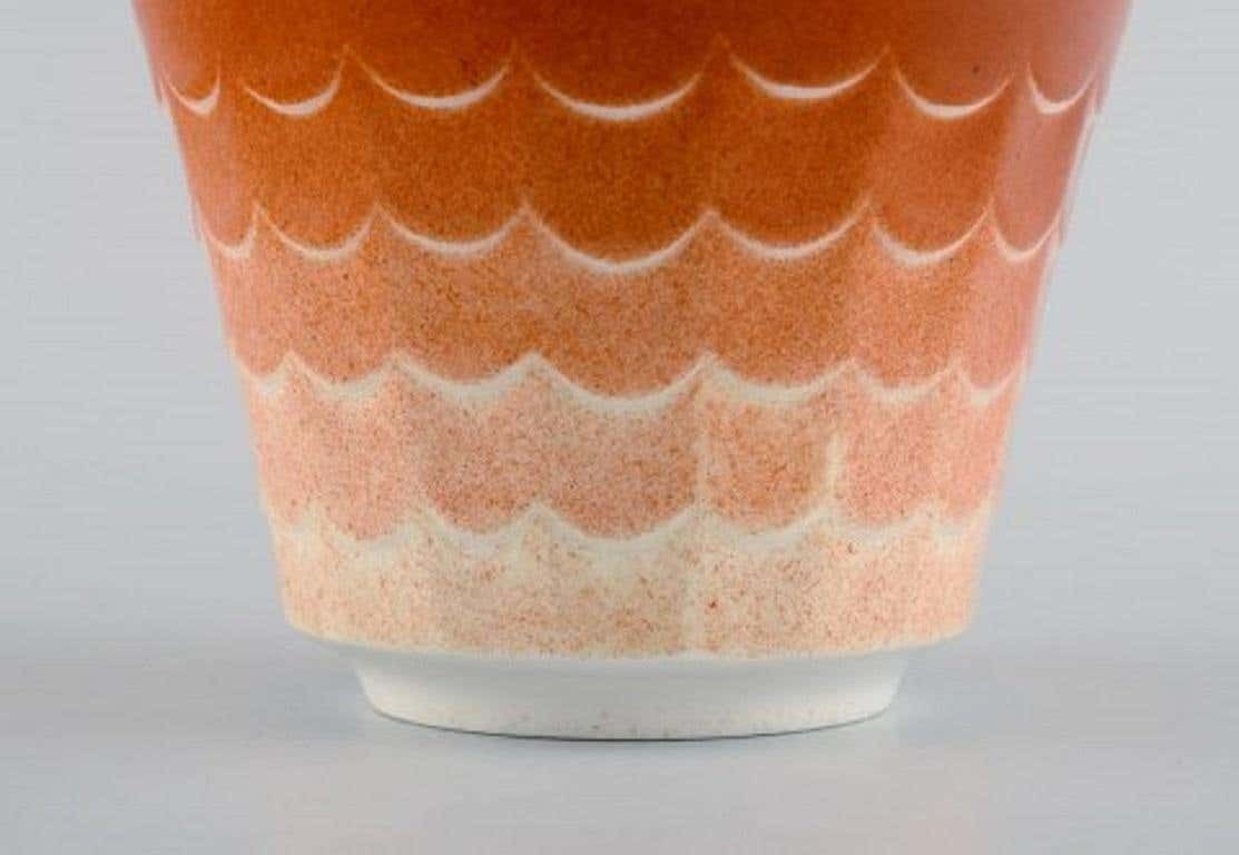 Wilhelm Kåge For Gustavsberg, Six Flower Pot Covers In Porcelain, 1960s photo 405.0