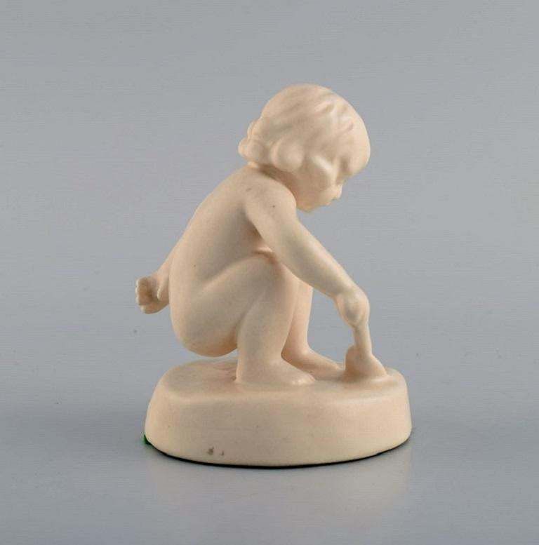 Adda Bonfils '1883 1943' For Ipsens Enke, Figure Of Girl With Shovel In Ceramics photo for sale