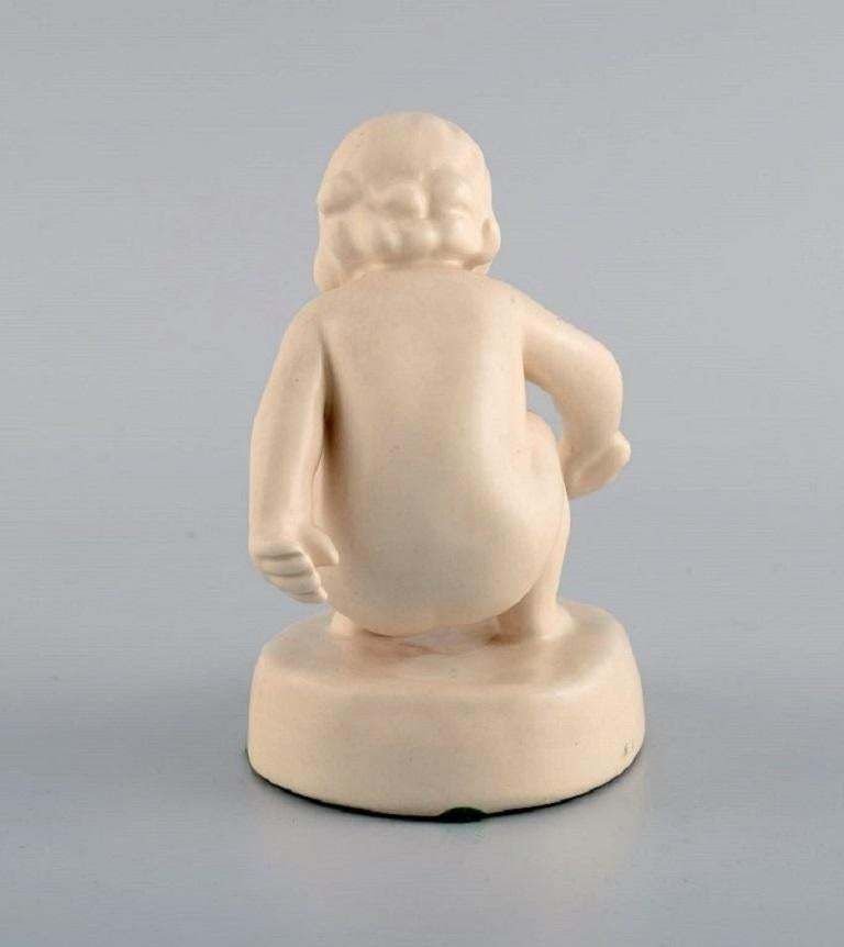 Adda Bonfils '1883 1943' For Ipsens Enke, Figure Of Girl With Shovel In Ceramics photo Home Decor