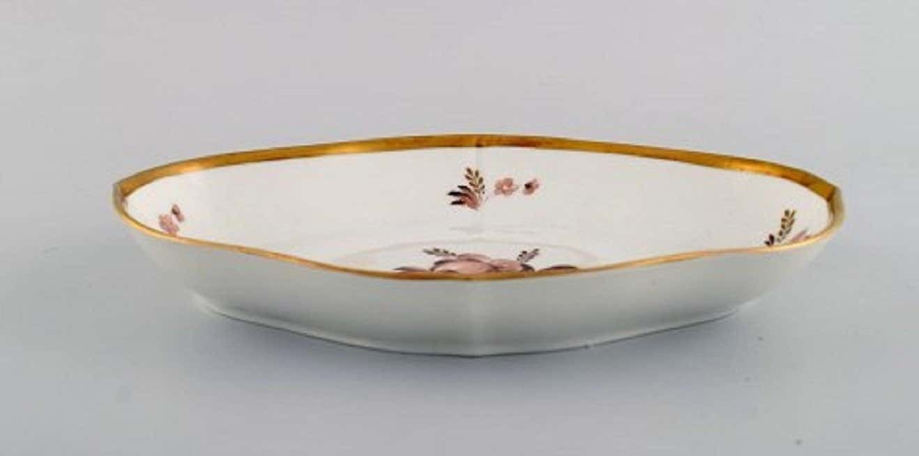 Two Royal Copenhagen Brown Rose Serving Dishes, 1960s photo Home Decor
