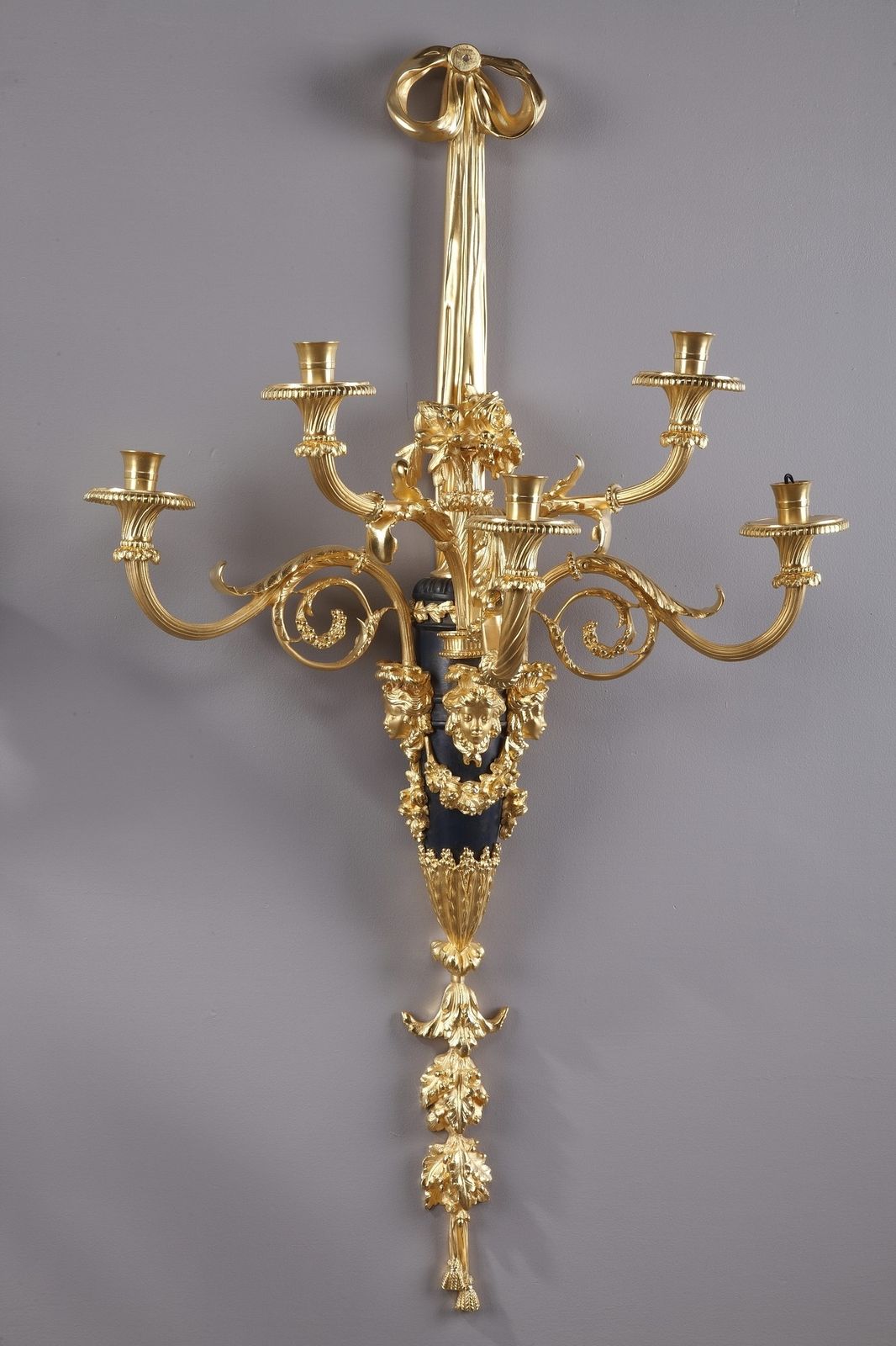 Monumental Louis XVI Style Wall Sconces After Thomire photo Lighting