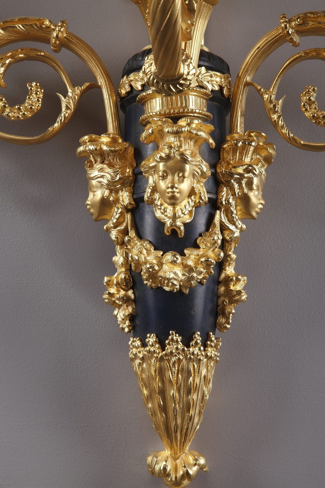 photo vinterior Monumental Louis XVI Style Wall Sconces After Thomire