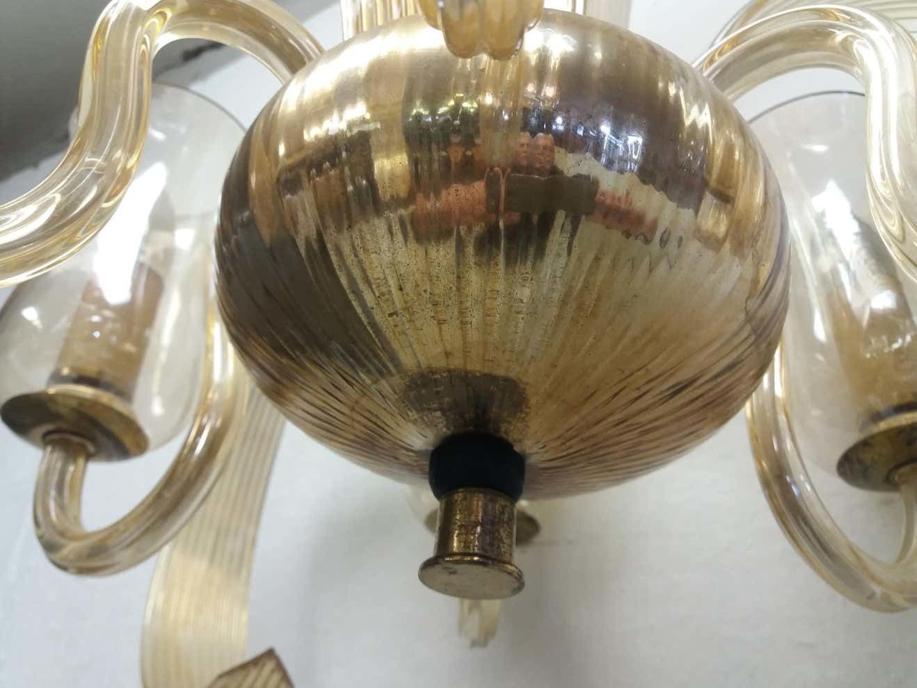 1968.0 Art Deco All Glass Chandelier, 1930s photo