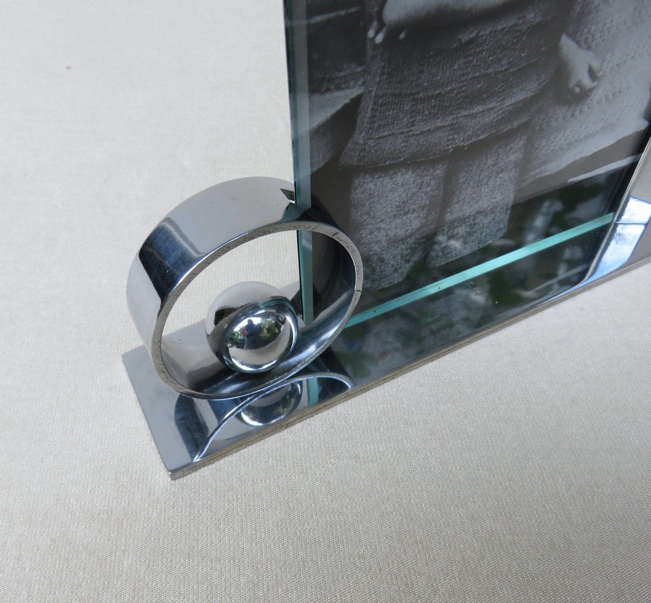 Vintage Art Deco French Chrome Picture Frames photo vintage