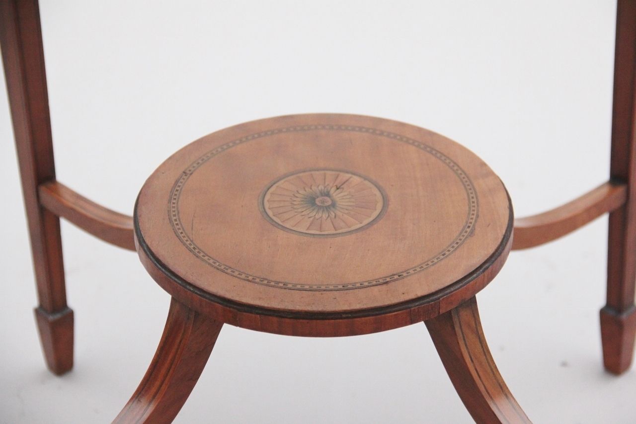 19th Century Satinwood Occasional Table photo vintage