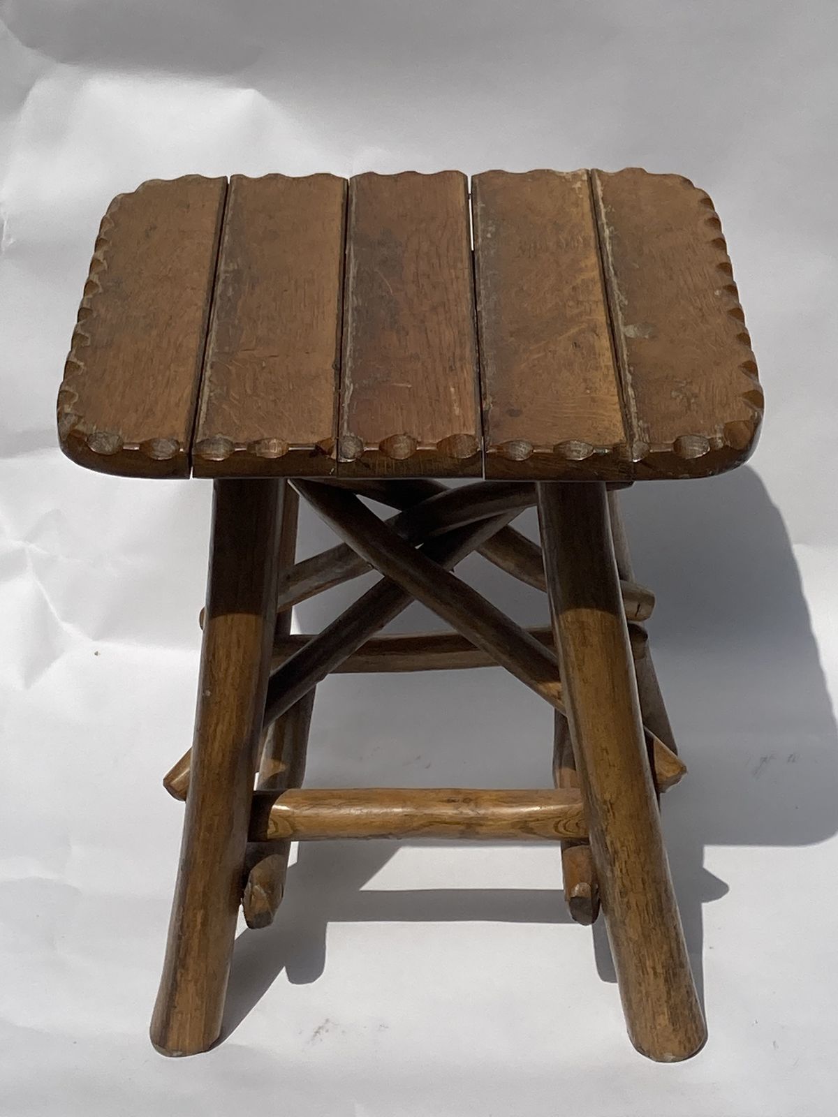 Brutalist Wabi Sabi Organic Tree Stool Or Hocker 1970 photo for sale