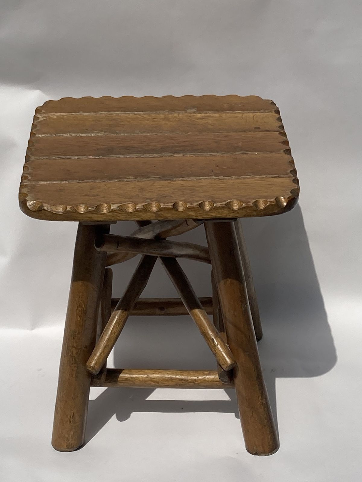 Brutalist Wabi Sabi Organic Tree Stool Or Hocker 1970 photo 196.56