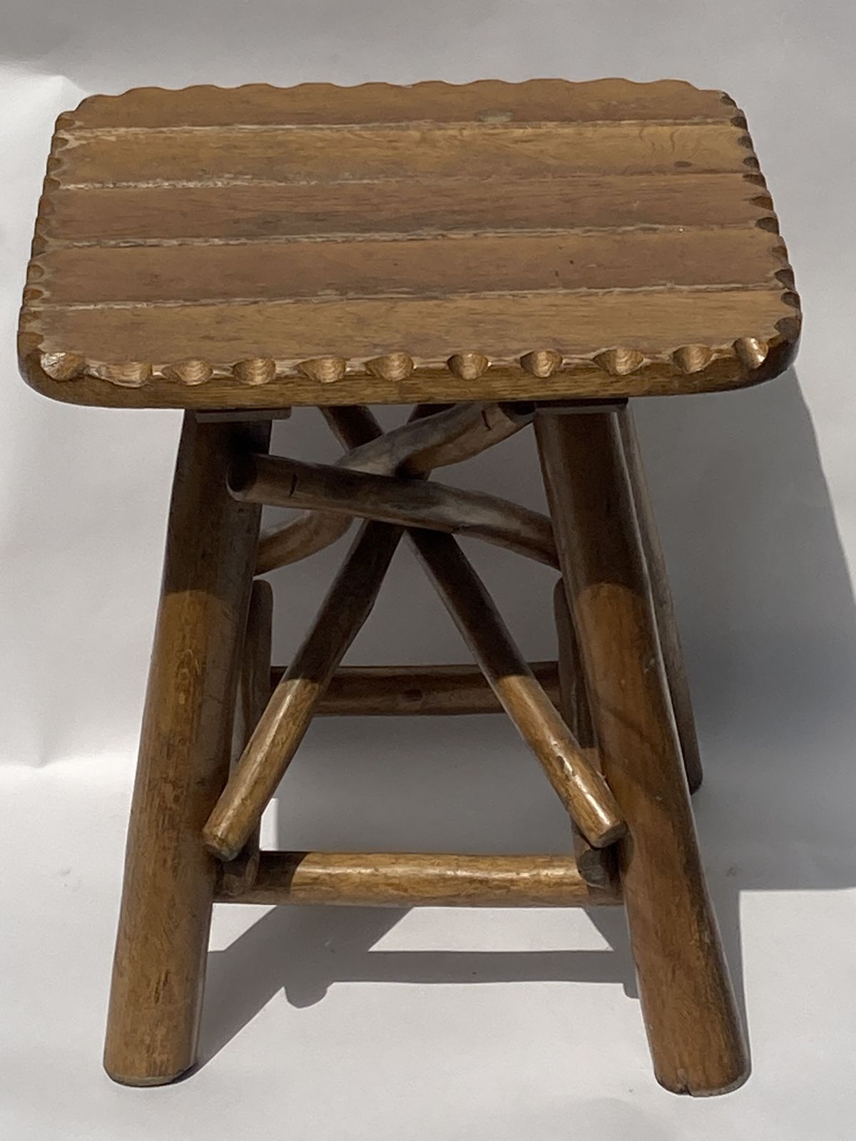 Brutalist Wabi Sabi Organic Tree Stool Or Hocker 1970 photo vinterior