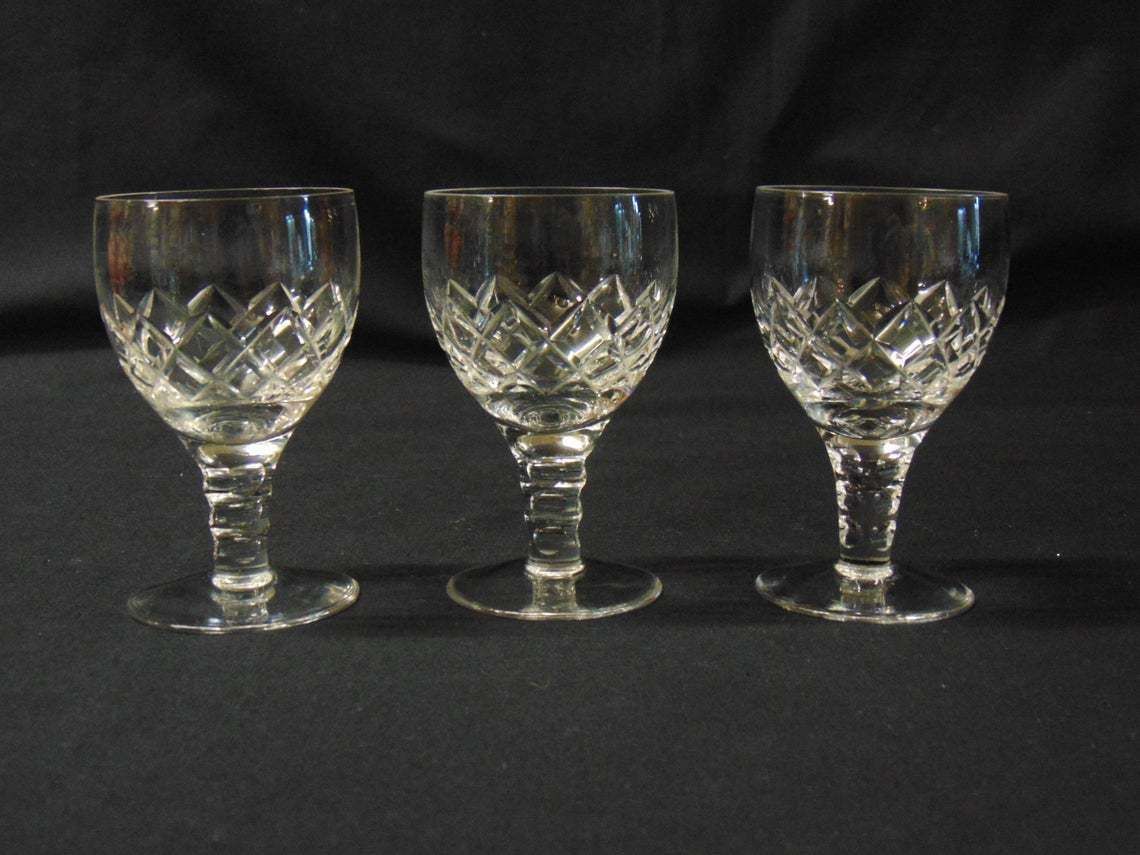 3 Stuart Crystal Sherry Or Port Glasses,C1970s. photo vinterior