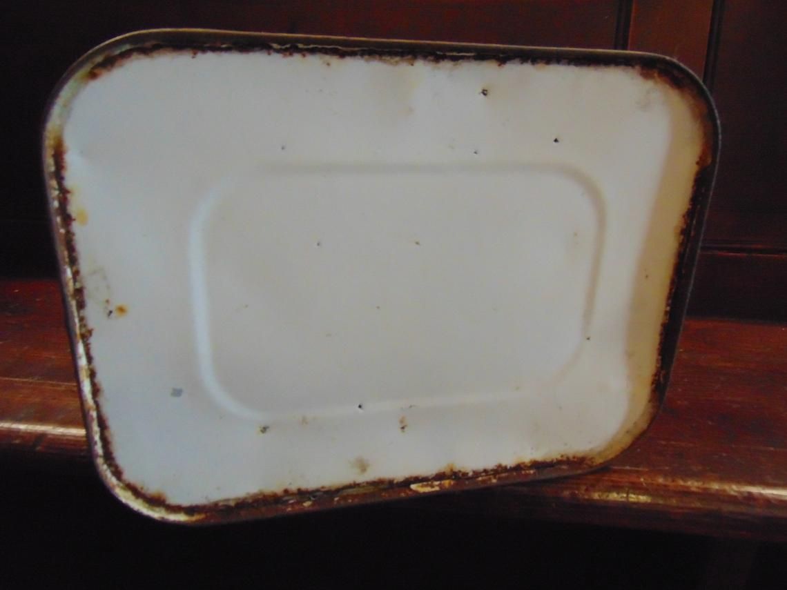 Enamelled Bread Bin Vintage, 1940s photo vintage