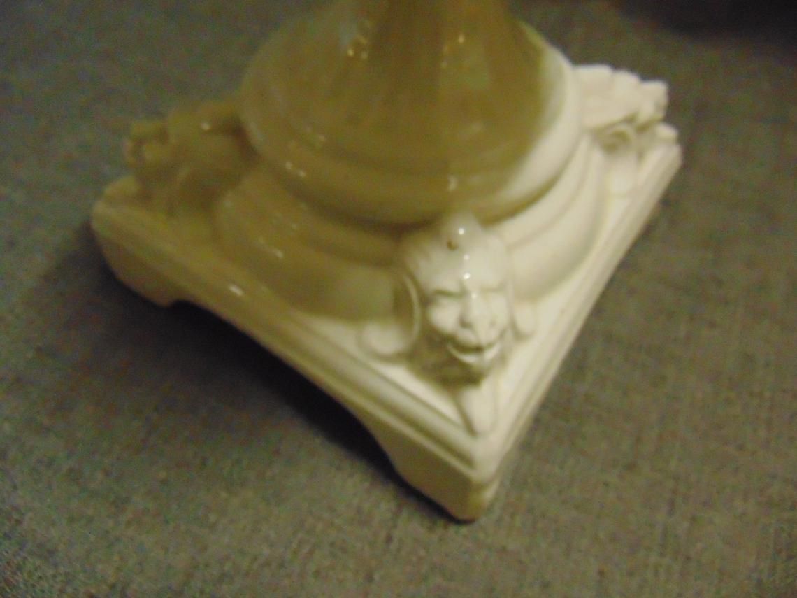 Victorian White Stoneware Food Stand photo vintage