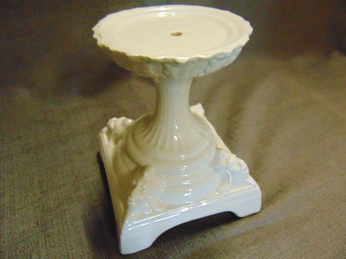 photo for sale Victorian White Stoneware Food Stand