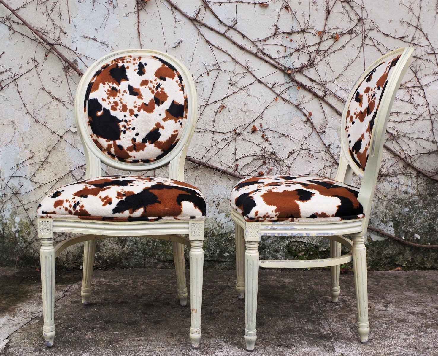 Furniture Baroque Style Wooden Dining Chairs, 1980s, Set Of 6 photo