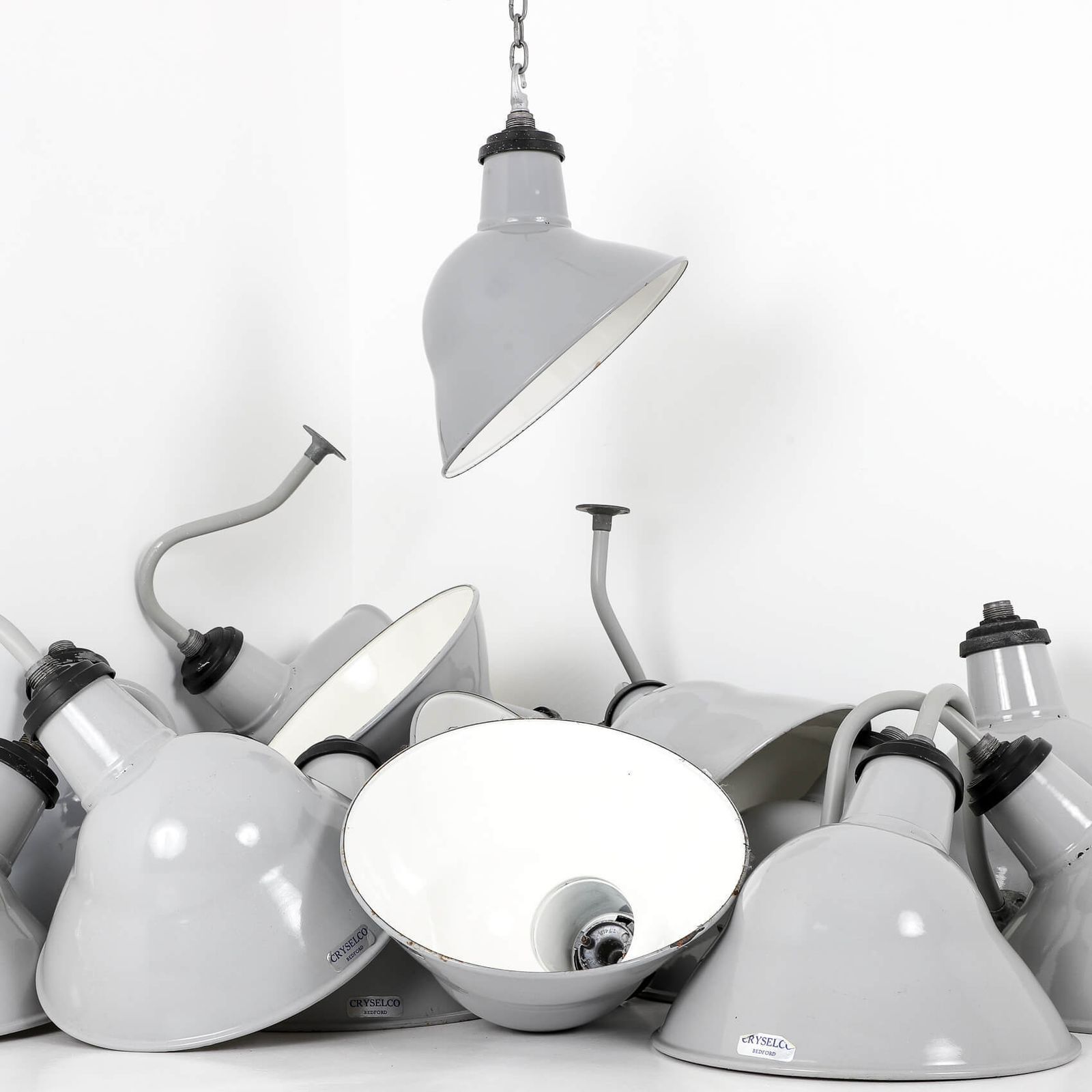 Cryselco Pendant Light, 1950s, Enamel