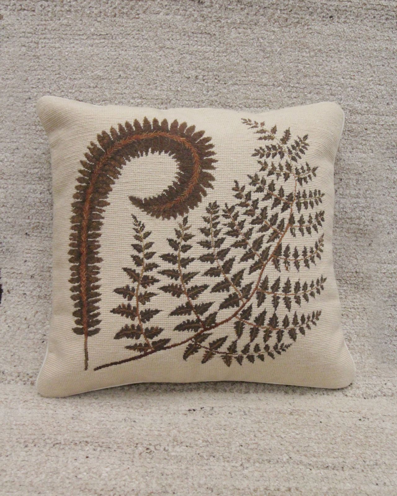 Pair Of Botanical Cushion Covers Fern Design Pillow Case 45x45cm photo for sale