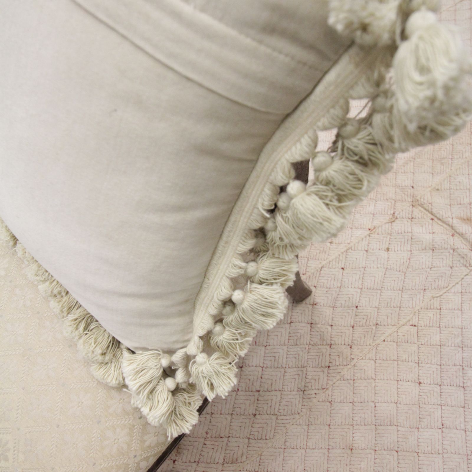 Cream Fruit French Aubusson Cushion Cover, Handwoven Needlepoint Wool Cushion photo buy