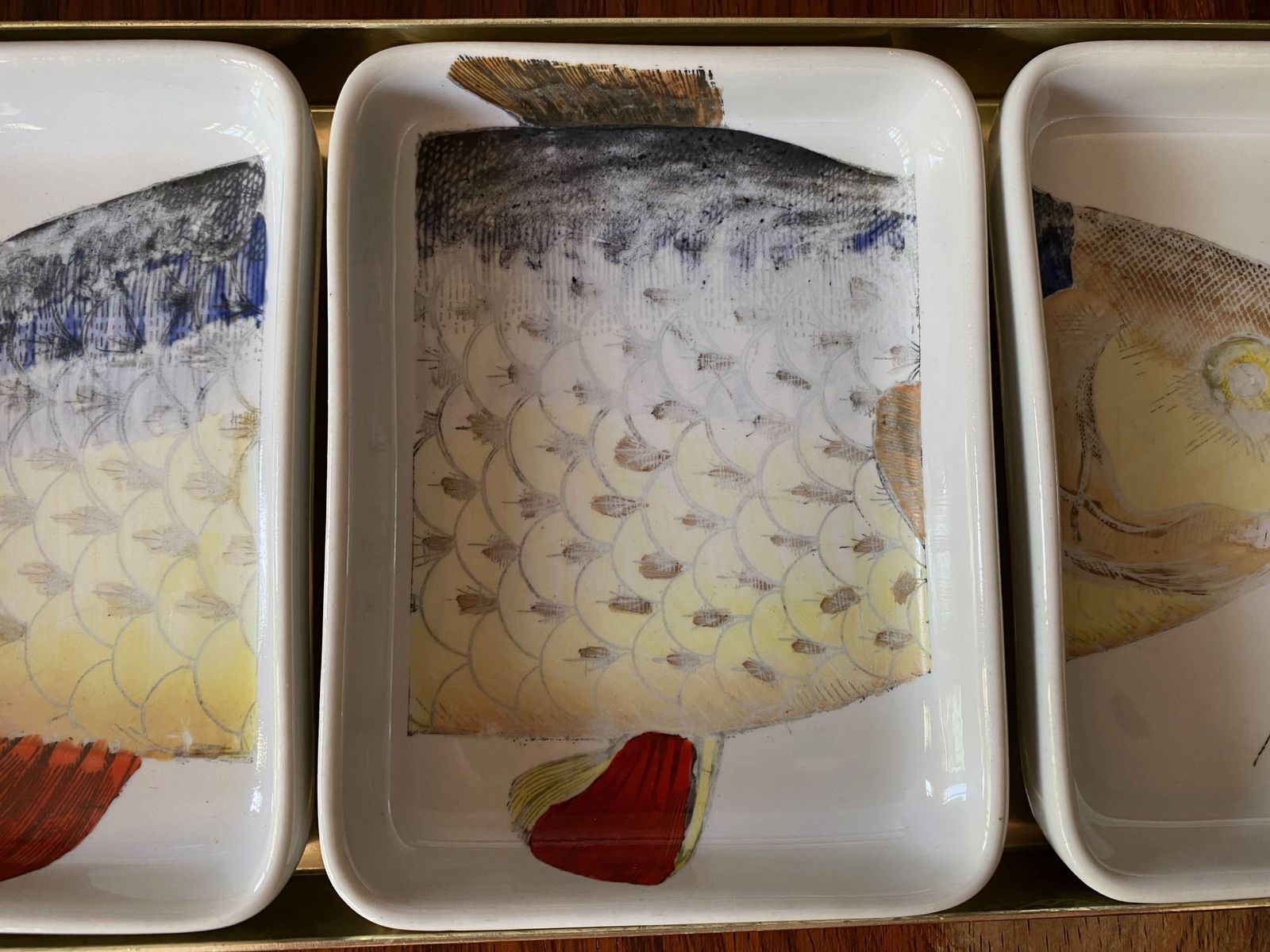 1960s Fish Pesci Appetizer Or Hors D'oeuvre Tray By Piero Fornasetti photo 1595.0