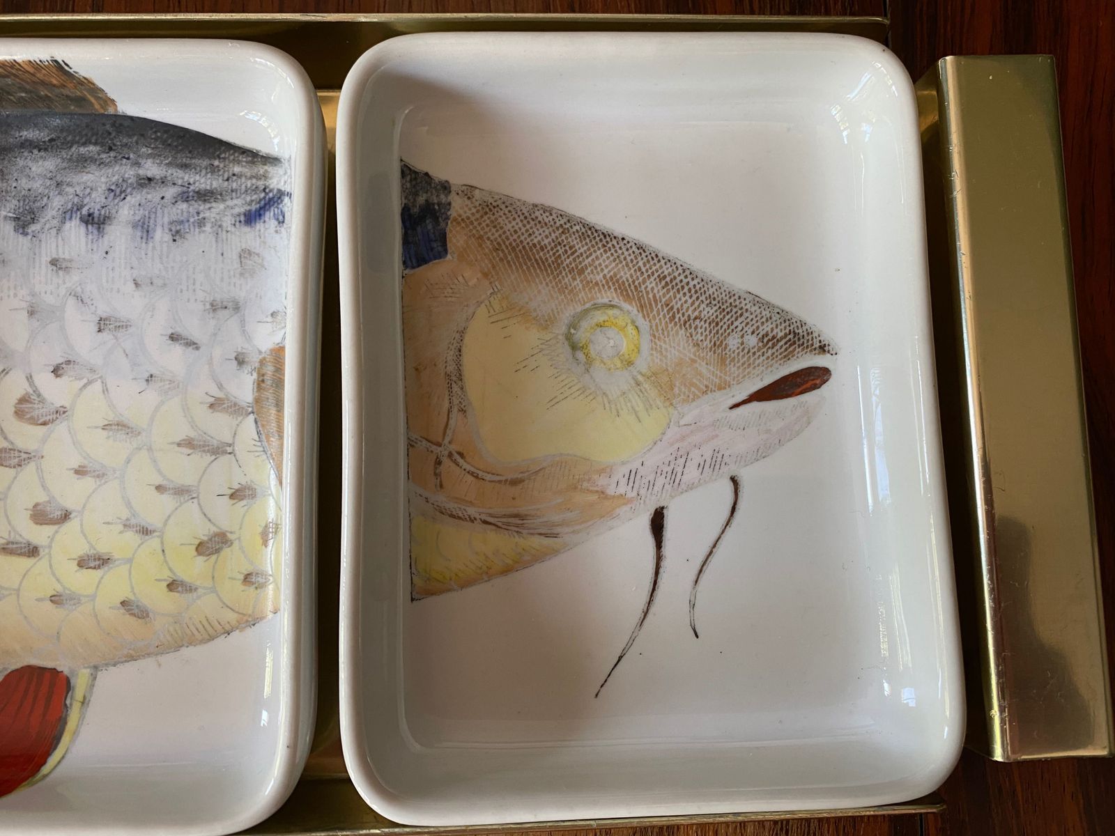 1960s Fish Pesci Appetizer Or Hors D'oeuvre Tray By Piero Fornasetti photo vinterior