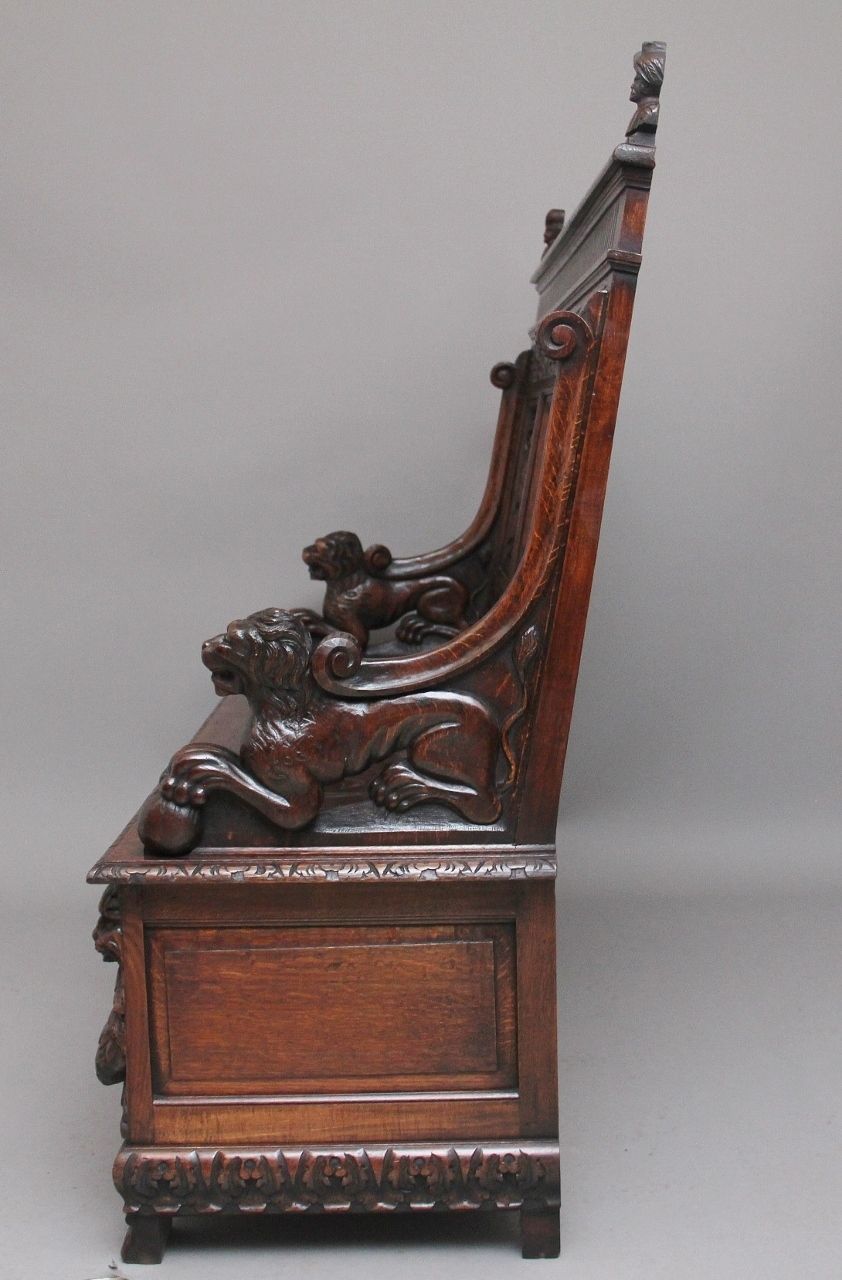 Superb Quality 19th Century Oak Box Settle photo 3550.0