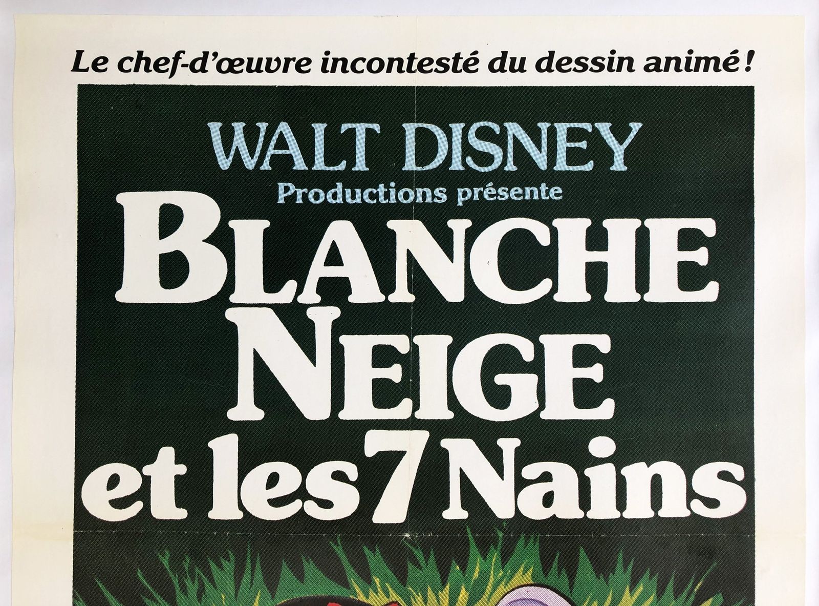 Snow White And The Seven Dwarfs R1983 French Door Panel Film Poster photo vintage