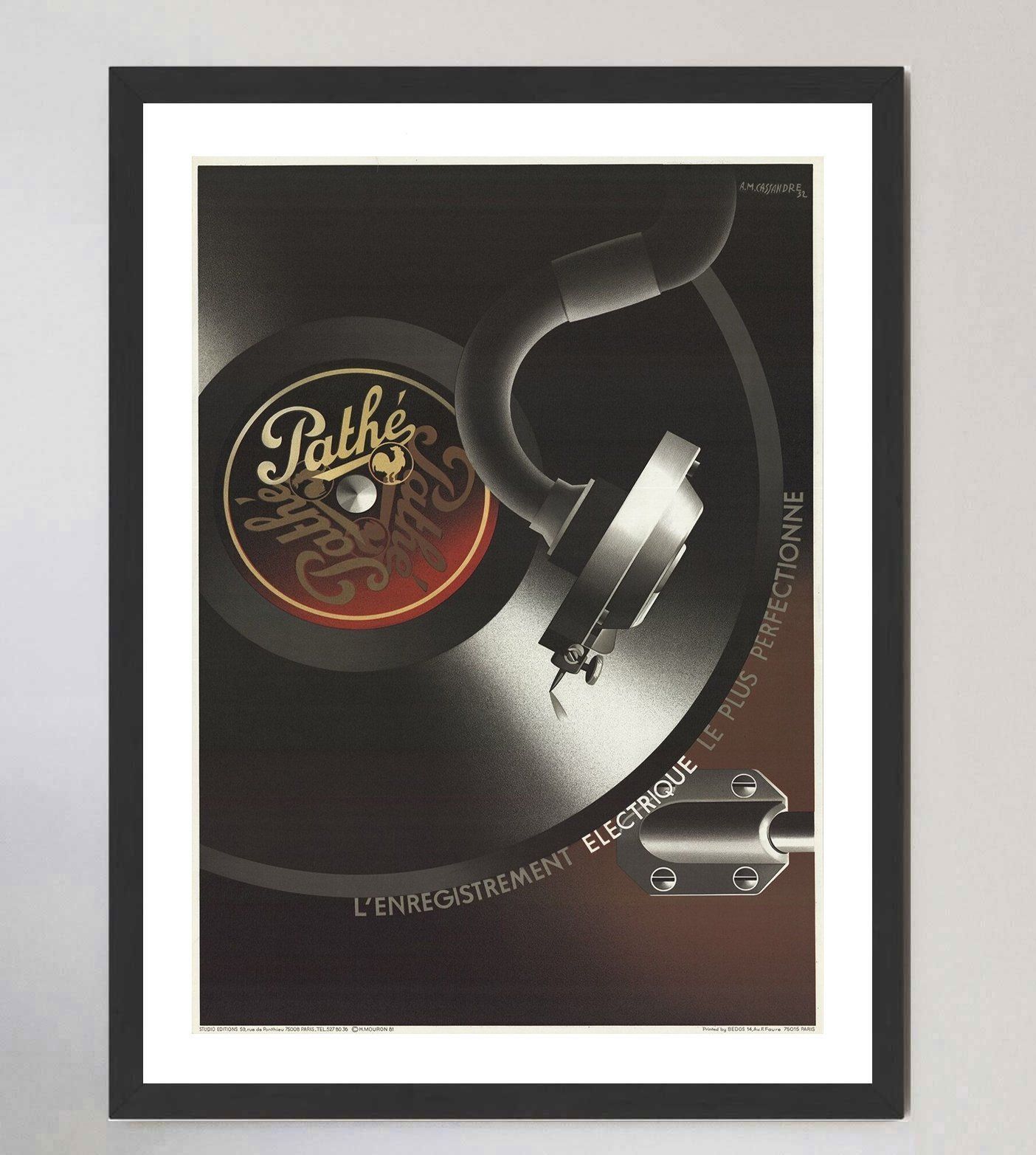 Pathe Record Player, 1980s Original Vintage Poster photo furniture