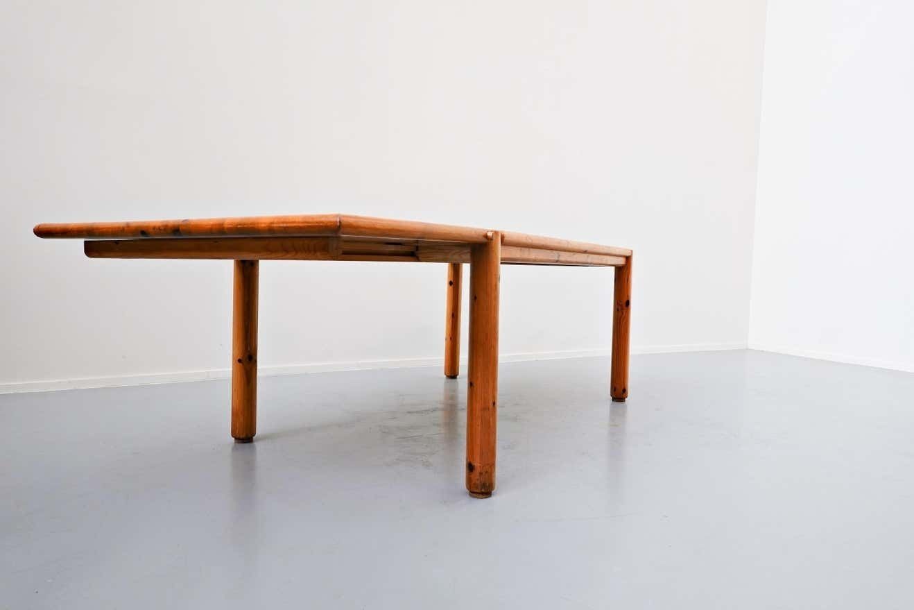Extendable Pitchpin Dining Table, 1970s photo for sale