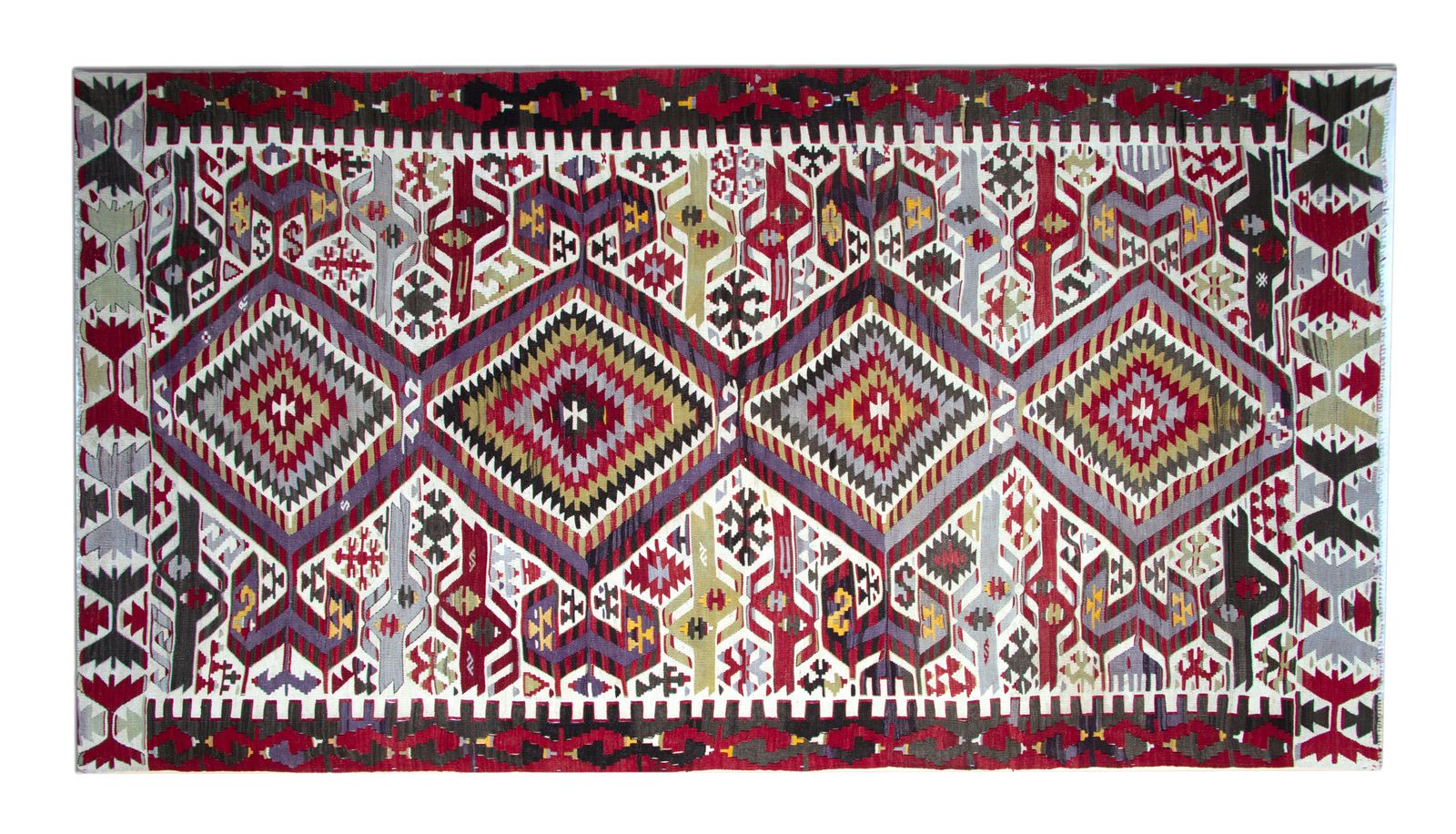 Antique Rugs Anatolian Carpets Uk, Geometric Kilim Rug 156 X 312 Cm photo 3500.0